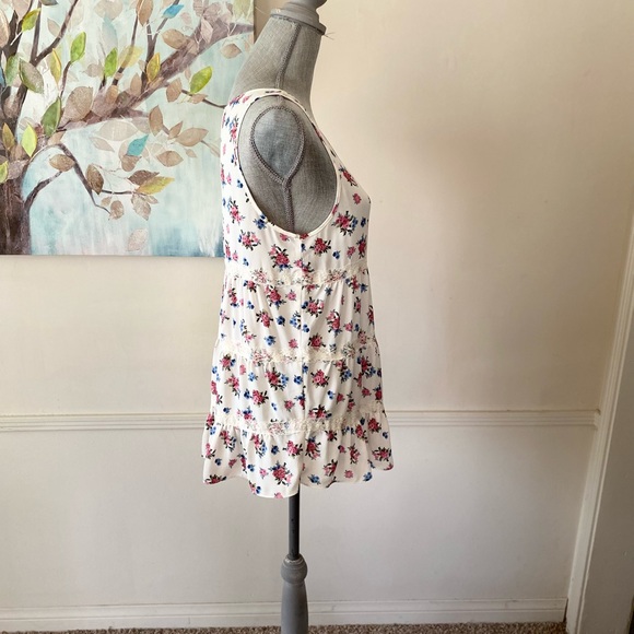 FOREVER 21 SLEEVELESS SLIP ON FLORAL SPRING SUMMER TOP SIZE SMALL🌟EUC🌟 - Picture 3 of 9